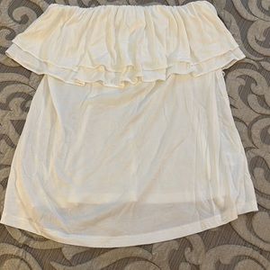 Lilly Pulitzer white cotton ruffle tube top medium